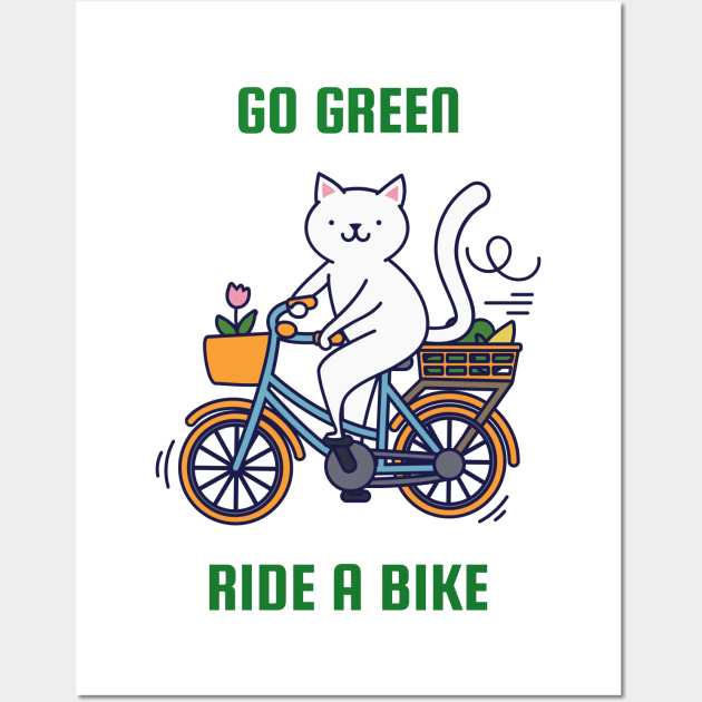 Go Green - Ride a Bike Wall Art by ForEngineer